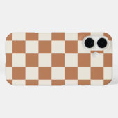 Rust Retro Karo Case-Mate iPhone Hülle (Rückseite (Horizontal))