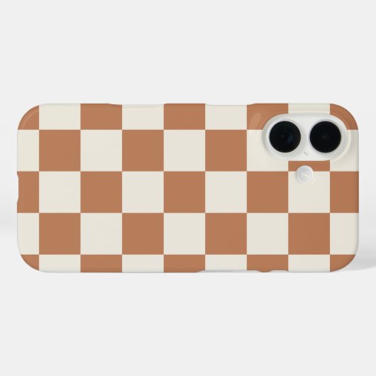 Rust Retro Karo Case-Mate iPhone Hülle (Rückseite (Horizontal))