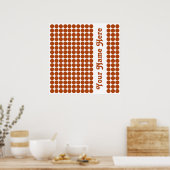 Rust Safari Dot mit Namen Poster (Küche)
