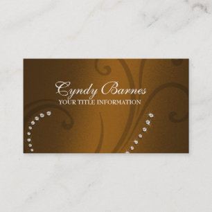Rust Shimmer und Crystal Business Card Visitenkarte