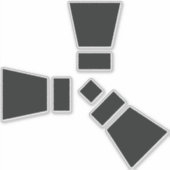 RUST Symbol Black auf Weiß Aufkleber (Vorderseite)