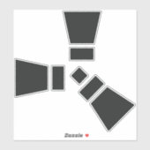 RUST Symbol Black auf Weiß Aufkleber (Blatt)