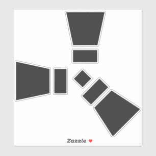 RUST Symbol Black auf Weiß Aufkleber