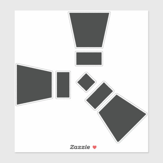 RUST Symbol Black auf Weiß Aufkleber (Blatt)