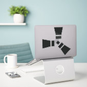 RUST Symbol Black auf Weiß Aufkleber (Laptop auf Schreibtisch)