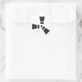 RUST Symbol Black auf Weiß Quadratischer Aufkleber (Tasche)