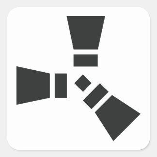 RUST Symbol Black auf Weiß Quadratischer Aufkleber