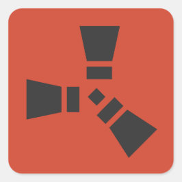 RUST Symbol Black (rot) Quadratischer Aufkleber