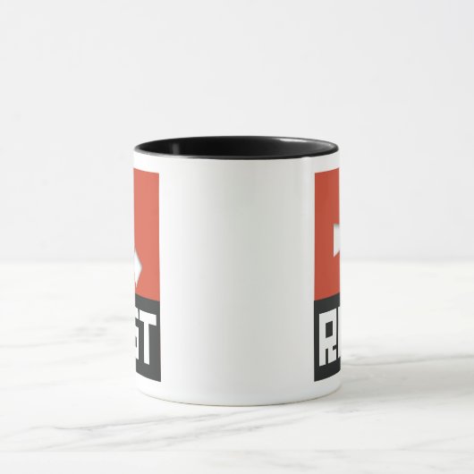 RUST Symbol Clear (auf Red Shadows) Tasse (Zentrum)