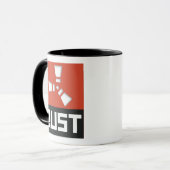 RUST Symbol Clear (auf Red Shadows) Tasse (Vorderseite Links)