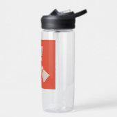 RUST Symbol Clear (rot) Trinkflasche (Links)