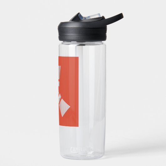 RUST Symbol Clear (rot) Trinkflasche (Links)