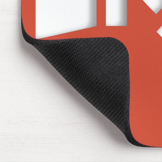 RUST Symbol Red auf Clear Shadowing Mousepad (Ecke)