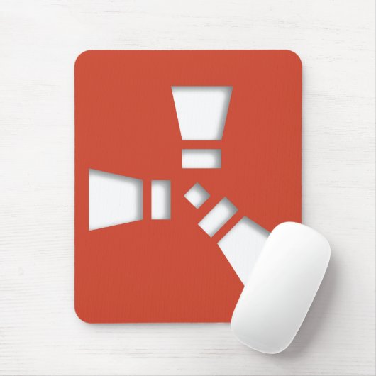 RUST Symbol Red auf Clear Shadowing Mousepad (Mit Mouse)