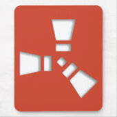 RUST Symbol Red auf Clear Shadowing Mousepad (Vorne)