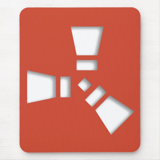 RUST Symbol Red auf Clear Shadowing Mousepad (Vorne)