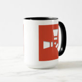 RUST Symbol Red auf Clear Shadowing Tasse (VorderseiteRechts)