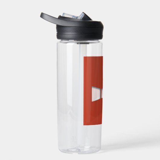 RUST Symbol Red auf Clear Shadowing Trinkflasche (Rechts)