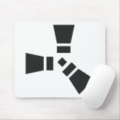RUST-Symbol schwarz auf Clear (Clear) Mousepad (Mit Mouse)