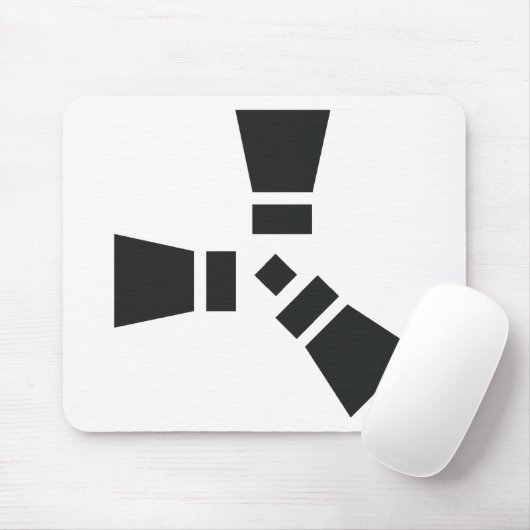 RUST-Symbol schwarz auf Clear (Clear) Mousepad (Mit Mouse)