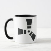 RUST-Symbol schwarz auf Clear (Clear) Tasse (Links)