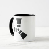 RUST-Symbol schwarz auf Clear (Clear) Tasse (Vorderseite Links)