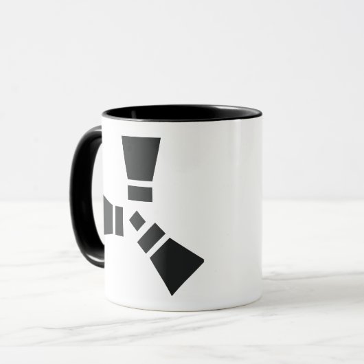RUST-Symbol schwarz auf Clear (Clear) Tasse (Vorderseite Links)