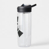 RUST-Symbol schwarz auf Clear (Clear) Trinkflasche (Links)