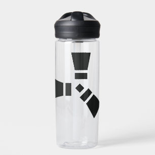 RUST-Symbol schwarz auf Clear (Clear) Trinkflasche