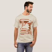Rust Terracotta Beige Südwestliche Art Design T-Shirt (Vorne ganz)