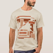 Rust Terracotta Beige Südwestliche Art Design T-Shirt (Vorderseite)