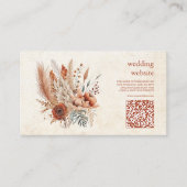 Rust Terracotta Blume Burnt Orange Hochzeit im Her Begleitkarte (Vorderseite)