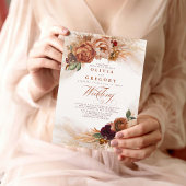 Rust Terracotta Blume Burnt Orange Hochzeit im Her Einladung