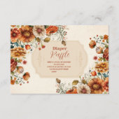 Rust Terracotta Blume Kinderdusche Windelwindeln Begleitkarte (Vorderseite)