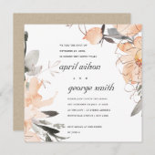 RUST TERRACOTTA BROWN FLORAL WIR GEBEN DIE KNOCHKA DANKESKARTE (Vorne/Hinten)