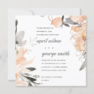 RUST TERRACOTTA BROWN FLORAL WIR GEBEN DIE KNOCHKA DANKESKARTE