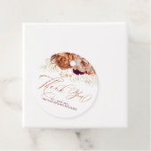 Rust Terracotta Burgundy Red Blume Vielen Dank Geschenkanhänger (Beispiel)