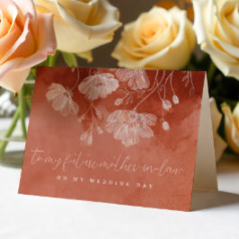 Rust Terracotta Floral Future Mother-in-Law Card Dankeskarte