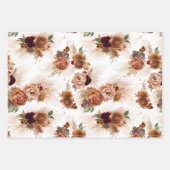 Rust Terracotta Floral Pampas Grass Botanisch Geschenkpapier Set (Vorderseite 2)
