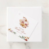 Rust Terracotta Floral Pampas Grass und Pumpkin Geschenkanhänger (Beispiel)