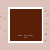 Rust Terracotta Floral Wedding Serviette