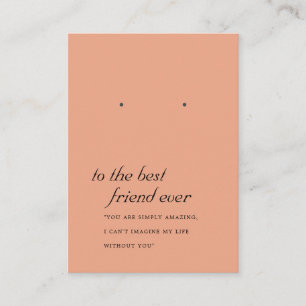 RUST TERRACOTTA FREUND EARRING DISPLAY CARD PLATZKARTE