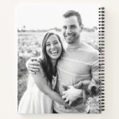 Rust Terracotta Minimalistisches Foto Hochzeit Notizblock (Rückseite)