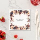 Rust Terracotta Navy Cream Elegante Hochzeit der B Serviette (Beispiel)