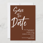 Rust Terracotta Save the Date Card Einladung (Vorderseite)