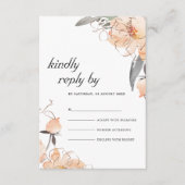 RUST TERRACOTTA WATERCOLOR BLUMENWEDD RSVP BEGLEITKARTE (Vorderseite)