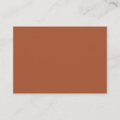 Rust Terrakotta Minimalist Rahmen Hochzeit Begleitkarte (Rückseite)