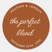 Rust the Perfect Bland Wedding Coffee Liebhaber Runder Aufkleber (Vorderseite)