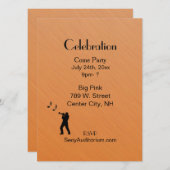 Rust Trumpet Party Einladung (Vorne/Hinten)