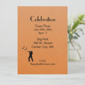 Rust Trumpet Party Einladung (Stehend Vorderseite)